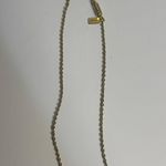 VTG Gold Tone Necklace Pink Rose Beads & Rhinestones Romantic Floral Jewelry 8" Photo 3