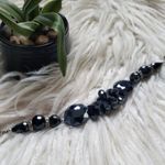 Shimmer Black Gem Bling Magnetic Closure Costume Bracelet Photo 1