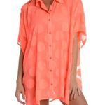 La Blanca NWT Mod for Dot Cover-Up / Top Hot Coral Size Large Photo 0