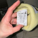 Carhartt WIP beanie hat logo patch unisex knit foldover acrylic limoncello watch Yellow Photo 4