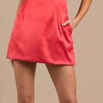 Tobi Red Satin Dress Photo 0