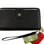 Badgley Mischka  Long Wallet with Phone Pocket Wristlet in Black Photo 1