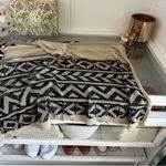 Say What? Say What Tan Argyle Aztec Open Front Lagenlook Boho Cardigan Lightweight Sweater Photo 6