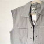 ZARA Oversized Denim Vest Photo 4