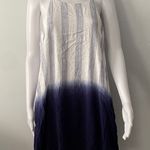 Love Riche Blue and White Pleated Sundress Photo 0