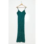 Laurence Kazar Vintage 100% Silk Green Beaded Sequin Gown Size Large Photo 1
