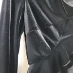 Joseph Ribkoff Womens Veston/Jacket Size 8 Black Velvet Ruffles Crop Long Sleeve Photo 1