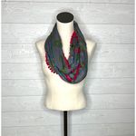 Natural Life boho teal & pink Floral infinity scarf Photo 1