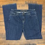 Lands' End Dark Wash Denim Jeans Bootcut Stretch Women's Size 12 Blue Photo 1