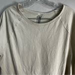 Mono B Stone Neutral Raw Hem Long Sleeve Athleisure Top Size M Photo 3