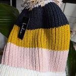 Lulus  Annalise multi color block pom pom beanie Photo 0
