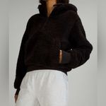 Lululemon Textured Fleece Sherpa 1/2 Zip Hoodie Jacket Coat– Black –NWOT–Size 8 Photo 4