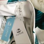 Cupshe White Tropical Leaf Print Bikini Hipster Swim swimsuit Bottoms New nwt L Photo 4