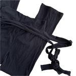 Reformation ✨ Black Kassia Tie Waist Ribbed Pants✨ Photo 6