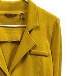 525 America  Mustard Yellow Knit 2 Button Blazer Jacket with Pockets Womens Large Photo 6