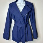 London Fog Blue Belted Jacket Size S Photo 0