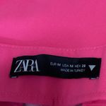 ZARA Pink High Waisted Stretch Barbiecore Side Zip Mini Shorts Skort Skirt Sz M Photo 3