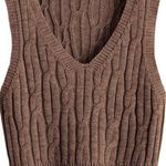 Romwe  Cable Knit Crop Sweater Vest Photo 0
