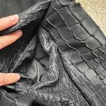 EUC Black Philosophy di Alberta Ferretti Croc Stitch Pattern Flare Skirt Sz 4 Photo 4