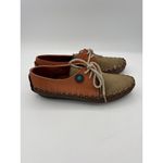 Hush Puppies Vintage Womens 5M Casual Two-Tone Leather Moccasins Photo 3