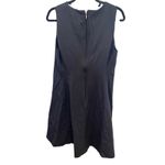 Donna Karan A-Line Zippered Knee Length Dress Black Large Photo 3
