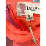 L'ATISTE NWT by Amy Medium Flowy Gauzy Beach Bright Neon Open Back Maxi Dress Photo 7