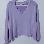 Out From Under Urban Outfitters purple oversize cropped sweater sz:S Photo 0