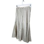 Vintage Doncaster II Women's Beige Print Button Front Midi Skirt Set Size Small Tan Photo 2