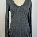 Smartwool  Grey Scoop Neck Wool Long Sleeve Top Photo 0