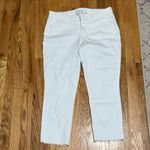 Frank & Eileen Wicklow White Raw Hem Pants | Size 10 Italian Stretch Cotton Photo 2