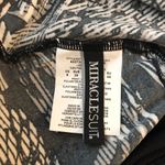 MiracleSuit  Tankini Top Underwire Tiered Mesh Animal Print Metallic Black Gray 8 Photo 4