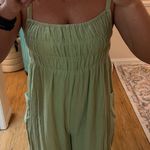 Blue Blush green linen romper  Photo 3