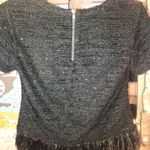 Anthropologie Tweed Blouse W/ Feathers Photo 2