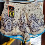 NWT Junglee Billee Boho Elastic Shorts w/ Beaded Tie Size XS / Small / Medium Blue Photo 0
