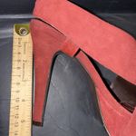 Diane Von Furstenberg DVF Platform Sandals 7.5 Zia Suede Crisscross Coral Red  Photo 8