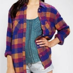 Urban Outfitters  BDG Plaid Button Up Shirt Women’s Small Photo 0