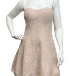 Wow Couture  Women’s Sz 0 Taupe Strapless Sweet Heart Neckline Mini Lined Dress Photo 0