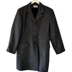 Gianni Vintage Wool Blend Made in the USA Heather Gray Button Down SZ 12 Photo 0