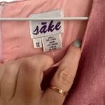 Vintage Light Pink 100% Linen Dress Size 12 Photo 2