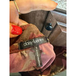 Daisy Fuentes Women's Long Sleeve Tee S Red Gold Tie-Dye Photo 6