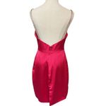 Ieena For Mac Duggal Rhinestone Strap Satin Lined Back Slit Mini Dress Sz 8 NWT Pink Photo 7