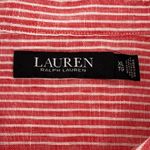 Ralph Lauren Lauren  XL Linen Red White Striped Short Sleeve Tie-Front Shirt‎ Photo 7