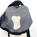 Wrangler Vintage 80s  Denim Cropped Jacket Hand Embroidered Mickey Mouse‎ Disney Photo 4