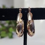 Tricolor Gold Chunky Hoop Earrings Photo 2