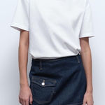 ZARA  Cargo denim mini skirt NWT size L ref 6045/042 Photo 0