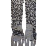 Retrofête retrofete Poppy Gloves in Mink Grey One Size New Womens Sequin Elbow Photo 4