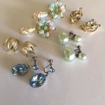Lot Of 5 Costume Earrings Clip On Clipons Variety Photo 1