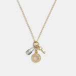 Coach NWT Coin Multi Charm Pendant Necklace Photo 5