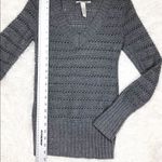 Lucky Brand  Woven Silver Grey Metallic Sweater Small Photo 4