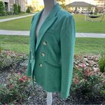 Veronica Beard  Long Sleeve Emsley Cotton And Linen JacketIn Agate Green Photo 7